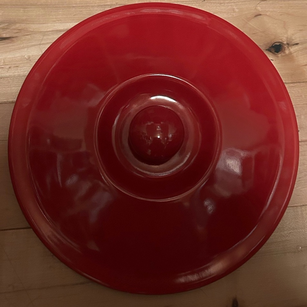 Chantal Stoneware Deep Red 1 3/4 qt Casserole cover. Large Lid Only